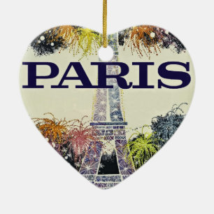 Paris: Poster Ceramic Ornament