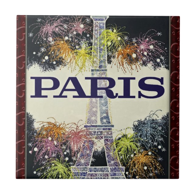 Paris:Poster Ceramic Tile (Front)