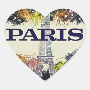Paris: Poster Heart Sticker