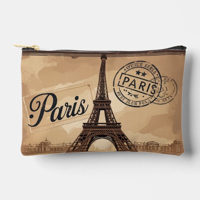 Paris Postmark Accessory Pouch (Front)