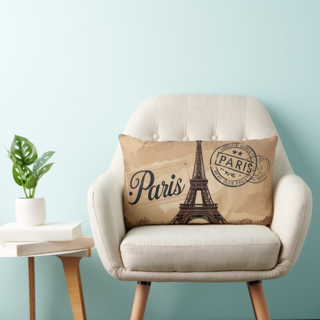 Paris Postmark Lumbar Cushion (Chair)