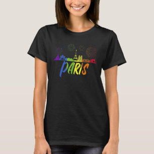 Paris Pride Skyline Pride Parade Paris T-Shirt