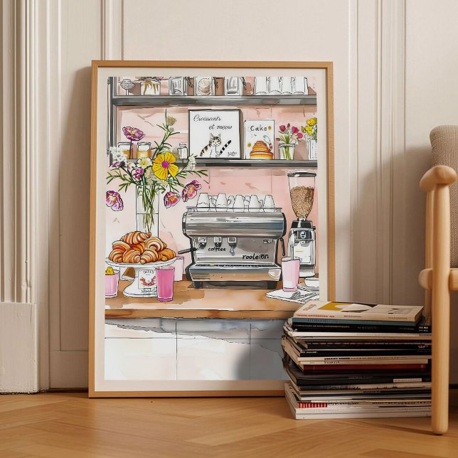 Paris Print Croissant Print Breakfast Print Kitche (Creator Uploaded)