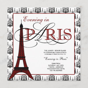 Paris Prom Invitations