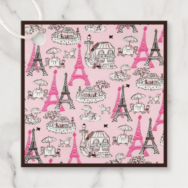 Paris Promenade Favour Tags (Front)