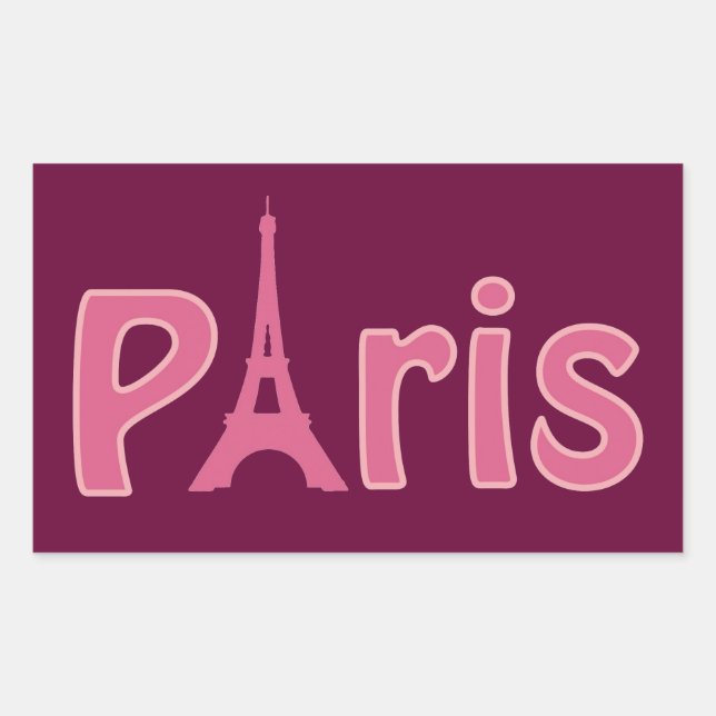 Paris Rectangular Sticker (Front)