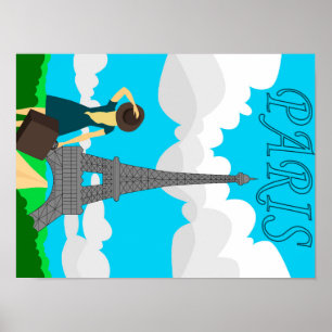 Paris retro style design poster