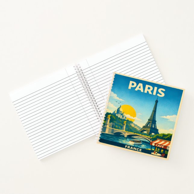 Paris Retro Travel Poster Journal (Inside)