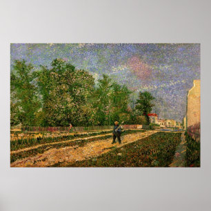 Paris Road with Peasant by Vincent van Gogh Poster