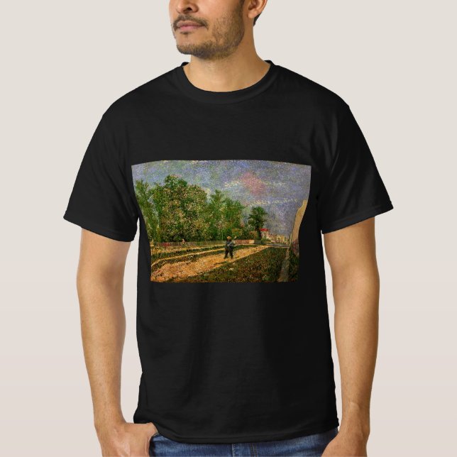 Paris Road with Peasant by Vincent van Gogh T-Shirt (Front)