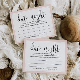 Paris Romance Bridal Shower Date Night Card