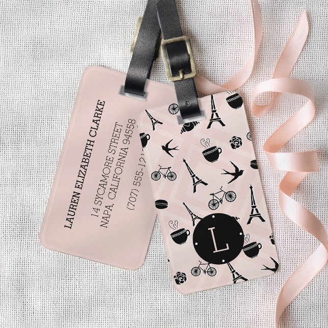 Paris Romance Monogram Luggage Tag (Creator Uploaded)