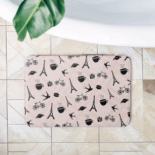 Paris Romance Patterned Bath Mat