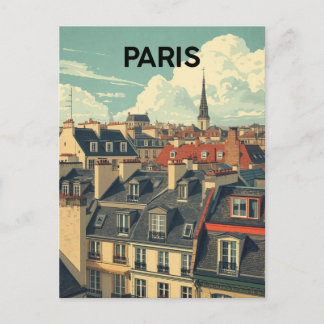 Paris Roofs Postcard