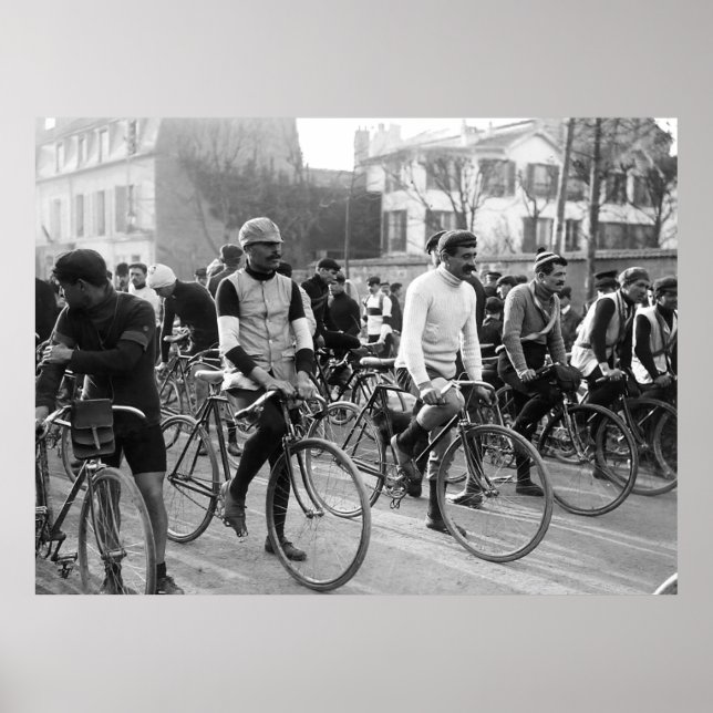 Paris-Roubaix Cycling Race 1907 Colour Redux Poster (Front)