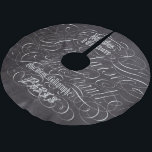 Paris rustic country chalkboard French Scripts Brushed Polyester Tree Skirt<br><div class="desc">Paris rustic country chalkboard French Scripts accessories,  cottage chic blackboard home accessories for modern vintage country homes.</div>