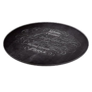 Paris rustic country chalkboard French Scripts Cutting Board