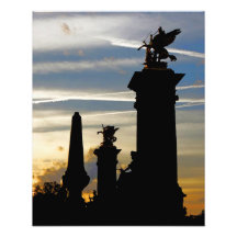 Paris Silhouettes at Dusk Photo Print