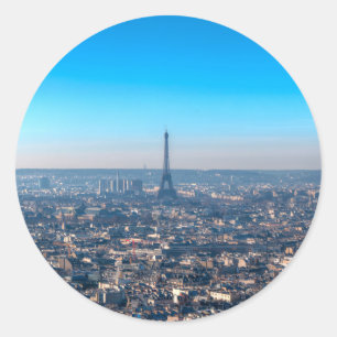 Paris Skyline Classic Round Sticker