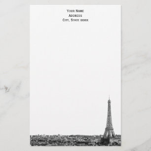 Paris Skyline Etched 01 Stationery
