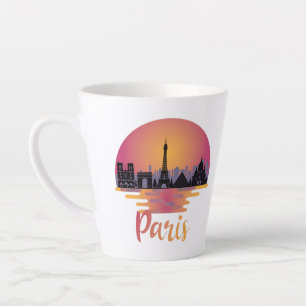 Paris Skyline - France Travel Latte Mug