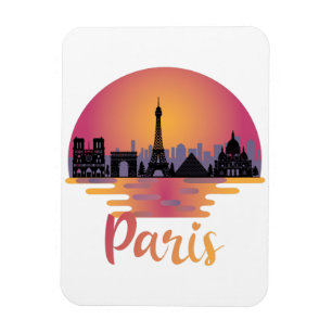 Paris Skyline - France Travel Magnet