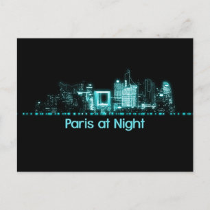 Paris Skyline Postcard