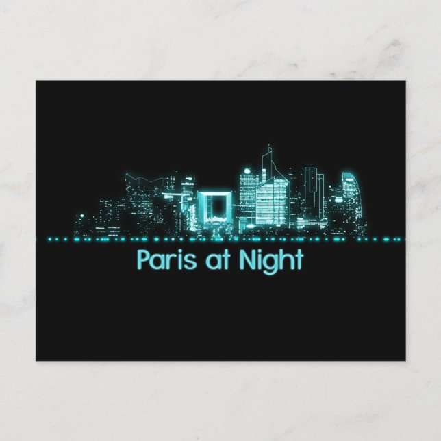 Paris Skyline Postcard (Front)