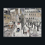 Paris Snow Scene, fine art painting Postcard<br><div class="desc">Paris Snow Scene,  fine art painting by American artist,  Grant Wood</div>