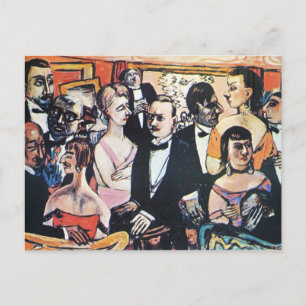 Paris Society, fine art by Max Beckmann Postcard