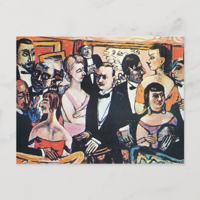 Paris Society, fine art by Max Beckmann Postcard (Front)