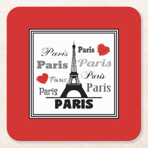 Paris Square Paper Coaster
