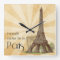 Paris Square Wall Clock