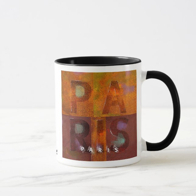 Paris ("Squares" Design) Mug (Right)