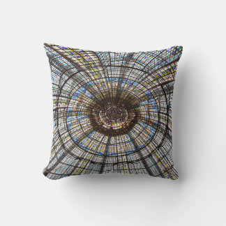 Paris Stained Glass Throw Pillow