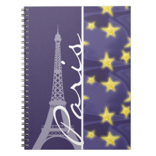 Paris Starry Night; Eiffel Tower Notebook