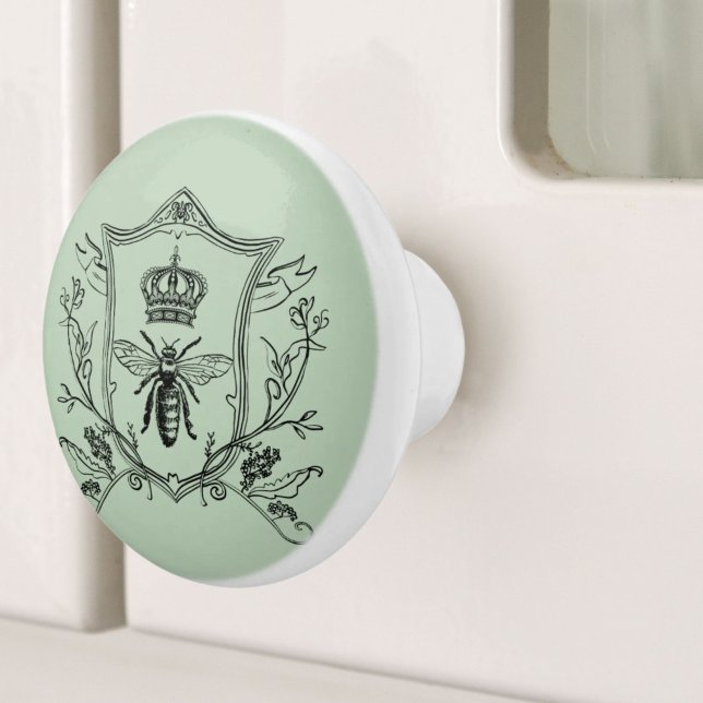 paris steampunk beekeeper french bee queen crown ceramic knob (paris steampunk beekeeper french bee queen crown ceramic knob)