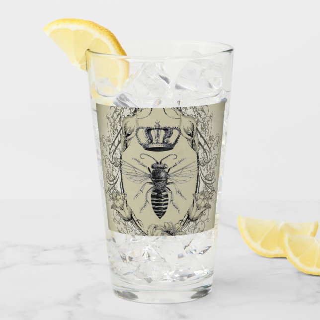 paris steampunk beekeeper french bee queen crown glass (Front Ice)
