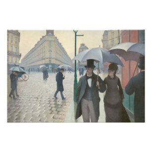 Paris Street; A Rainy Day Impressionist Painting Photo Print