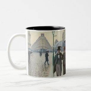 Paris Street in Rainy Weather Two-Tone Coffee Mug