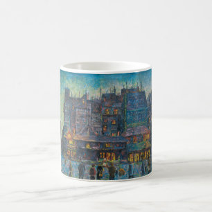 Paris Street Lit Up At Night (French Art) Coffee Mug