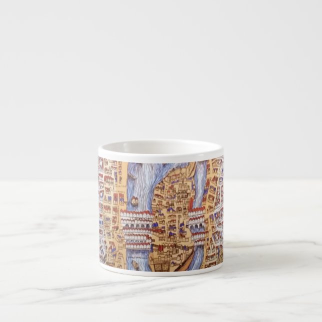 Paris Street Map Espresso Cup (Front)