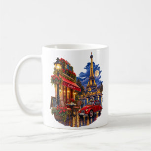 Paris Street Night Two Sided Mug Left Right Handed