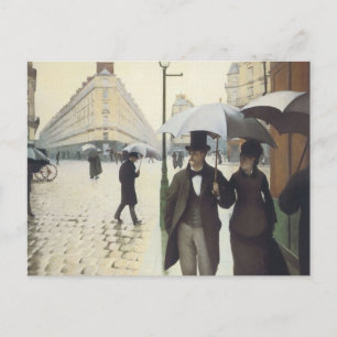 Paris Street, Rainy Day by Caillebotte Postcard