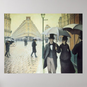 Paris Street, Rainy Day by Caillebotte Poster