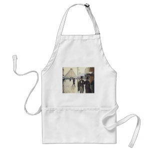 Paris Street, Rainy Day by Caillebotte Standard Apron