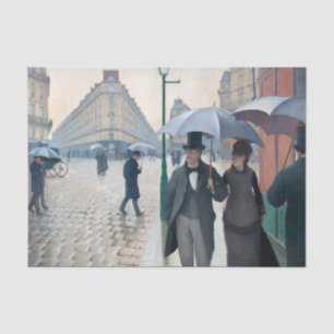 Paris Street; Rainy Day by G. Caillebotte, Art Tissue Paper