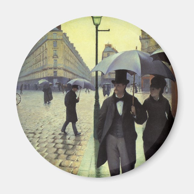 Paris Street Rainy Day by Gustave Caillebotte Magnet (Front)
