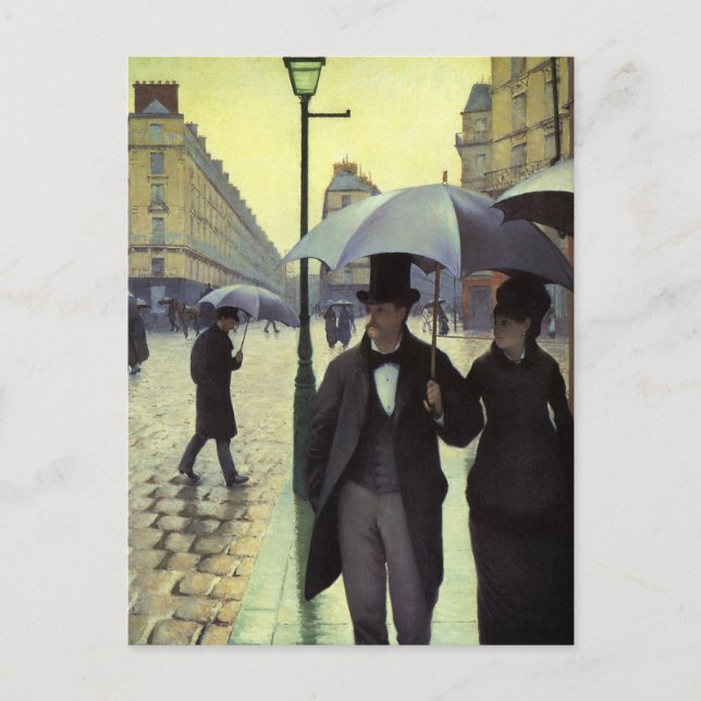 Paris Street Rainy Day by Gustave Caillebotte Postcard (Front)