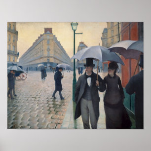 Paris Street Rainy Day by Gustave Caillebotte Poster